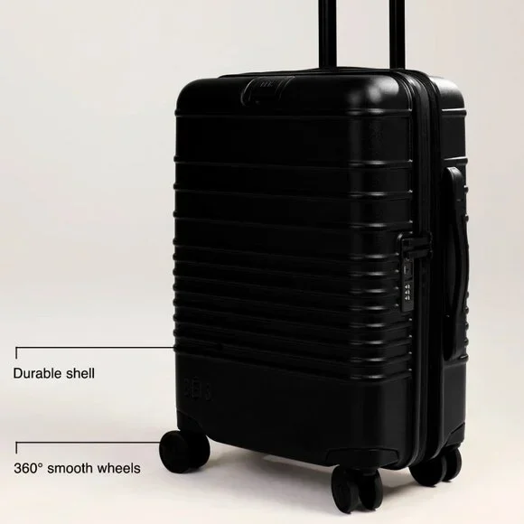 NWT Beis Black Carry On 21 Inch Roller Spinner Suitcase - Picture 5 of 5